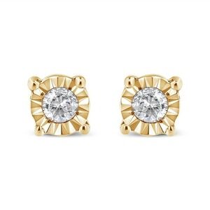 Haus of Brilliance 10K Yellow Gold Plated .925 Sterling Silver Stud Earrings